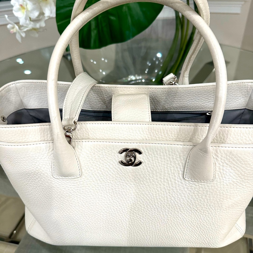 Auth Chanel Executive Tote Shoulder Bag